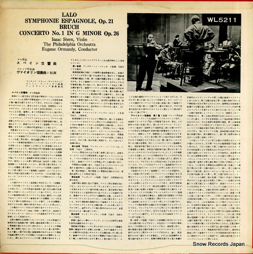 STERN, ISAAC lalo; symphonie espagnole in d minor, op.21 WL5211