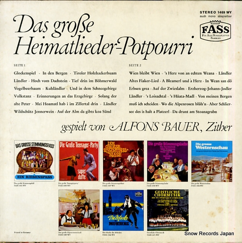 ե󥹡Х das grobe heimatlieder-potpourri 1469WY