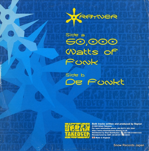 RAYNER 50,000 watts of funk / de funkt URBTAKE16