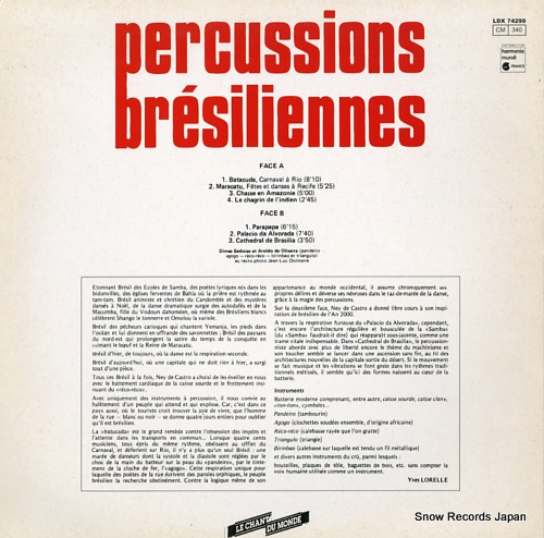 CASTRO, NEY DE percussions bresiliennes LDX74299