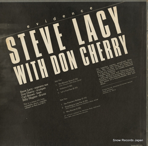 LACY, STEVE, AND DON CHERRY evidence MPP-2505