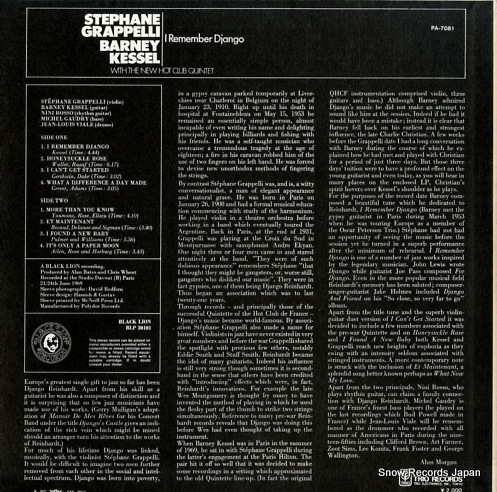 GRAPPELLI, STEPHANE, AND BARNEY KESSEL i remember django PA-7081