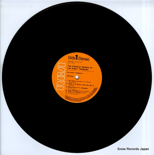 LOS INDIOS TABAJARAS the classical guitars of los indios tabajaras SX-263