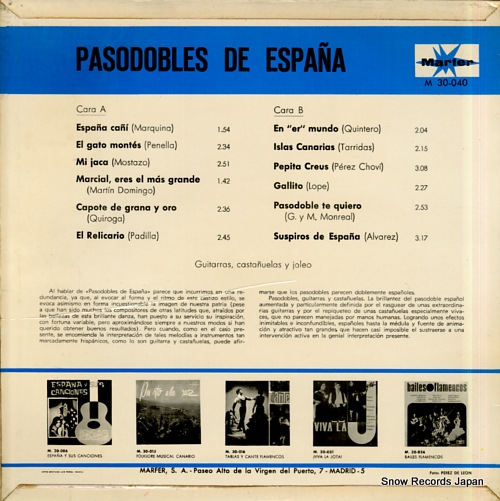 V/A pasodobles de espana M.30-040