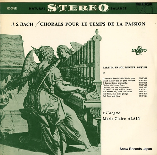 ALAIN, MARIE-CLAIRE bach; chorals pour le temps de la passion VOS-3051E