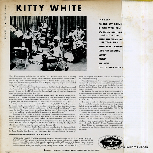 WHITE, KITTY a new voice in jazz SJ-19805(M)