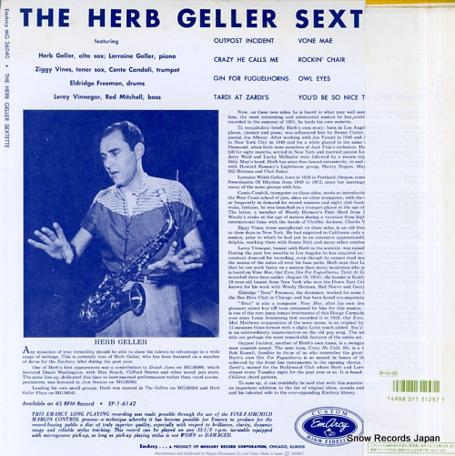 GELLER, HERB the herb geller sextette SJ-19615