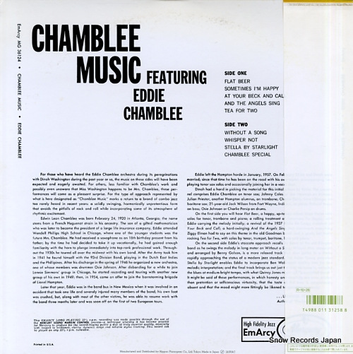 CHAMBLEE, EDDIE chamblee music SJ-19616