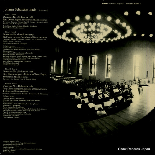 COLLEGIUM AUREUM bach; vier ouverturen 2920332-8