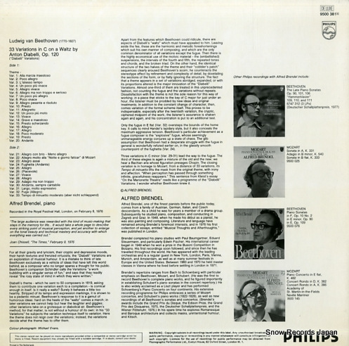 BRENDEL, ALFRED brendel in concert / beethoven; diabelli variations 9500381