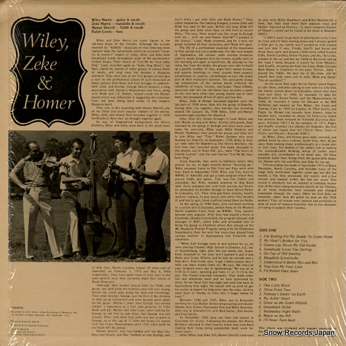 MORRIS BROTHERS, THE wiley, zeke and homer ROUNDER0022