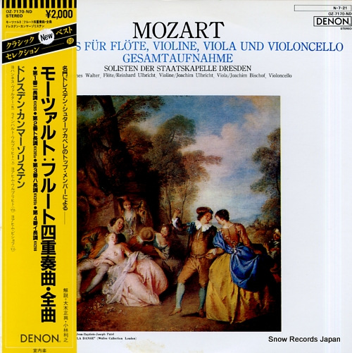 SOLISTEN DER STAATSKAPELLE DRESDEN mozart; quartetts fur flote, violine, viola und violoncello OZ-7170-ND