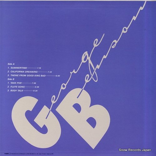 BENSON, GEORGE george benson K19P9138