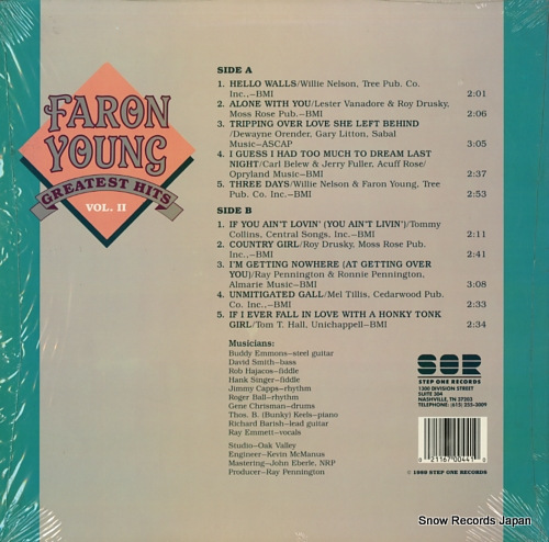 YOUNG, FARON greatest hits vol.2 SOR-0044