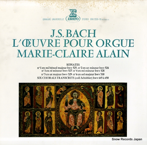 ALAIN, MARIE-CLAIRE bach; integrale des sonates pour orgue ERX7209