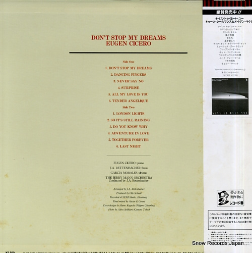 CICERO, EUGEN don't stop my dreams YX-7346-AX