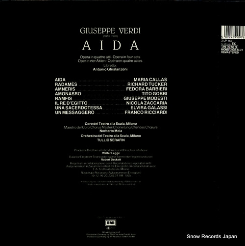 CALLAS, MARIA verdi; aida EX2909763