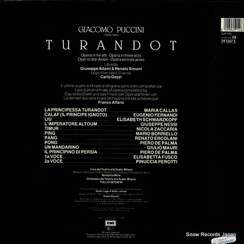 CALLAS, MARIA puccini; turandot EX2912673