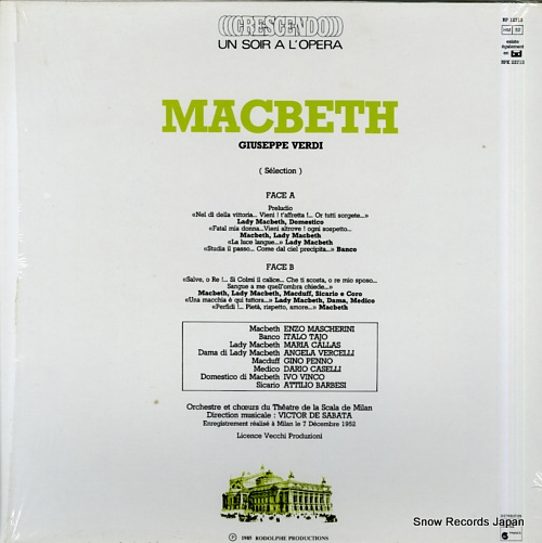 CALLAS, MARIA verdi; macbeth RP12713