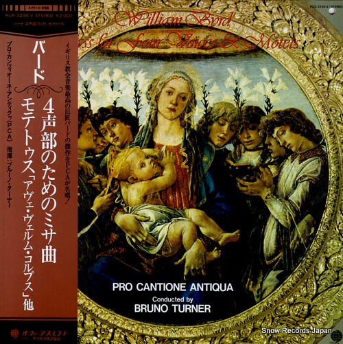 TURNER, BRUNO byrd; mass for four voices & motets KUX-3238-V
