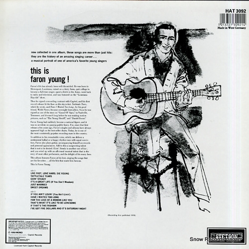 YOUNG, FARON this is faron young HAT3092