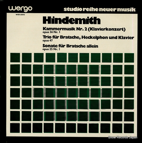 BERGMANN, MARIA hindemith; kammermusik nr.2 (klavierkonzert) WER60015 - front cover