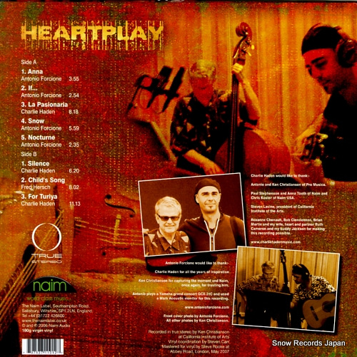 HADEN, CHARLIE, AND ANTONIO FORCIONE heartplay NAIMLP101