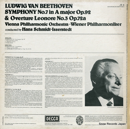 ϥ󥹡ߥåȡᥤå륷ƥå beethoven; symphony no.7&leonore no.3 JB4