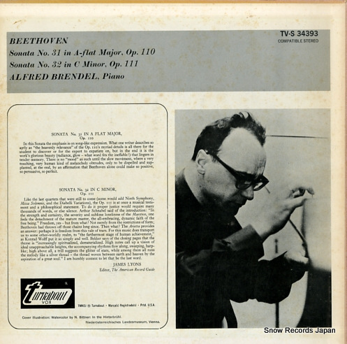 BRENDEL, ALFRED beethoven; sonata no.31/no.32 TV-S34393