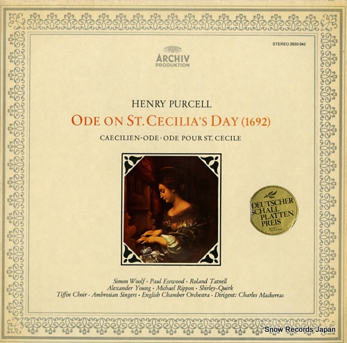 MACKERRAS, CHARLES purcell; ode on st. cecilia's day (1692) 2533042