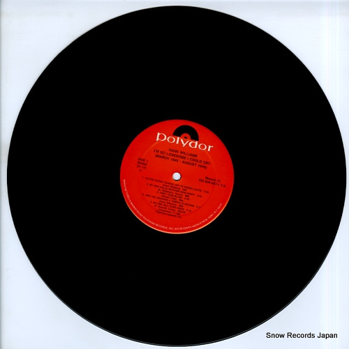 WILLIAMS, HANK i'm so lonesome i could cry march 1949 - august 1949 825557-1Y-2