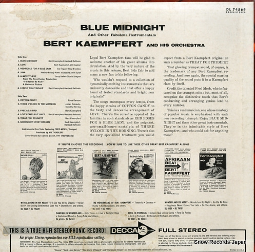 KAEMPFERT, BERT blue midnight DL74569