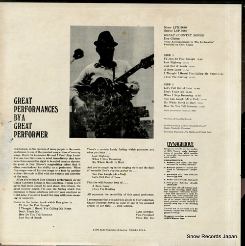 GIBSON, DON great country songs LSP-3680