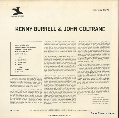 BURRELL, KENNY, AND JOHN COLTRANE kenny burrell & john coltrane SMJ-6556(M)
