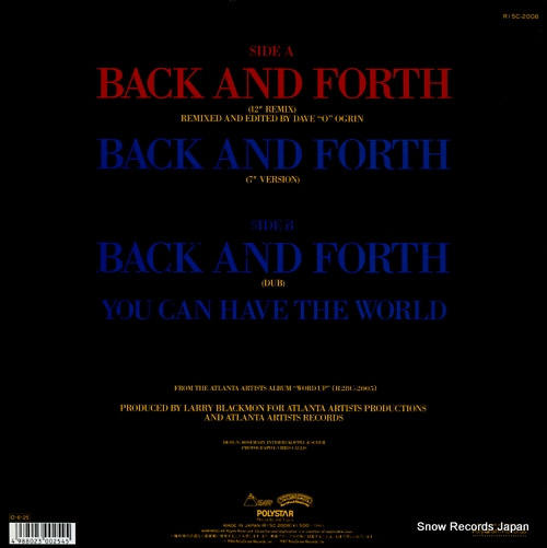 CAMEO back and forth R15C-2008 - back cover