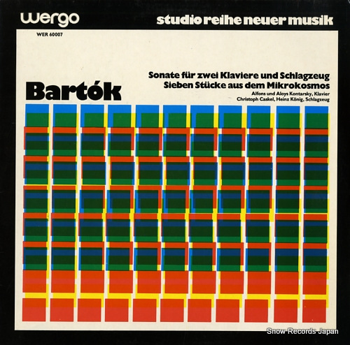KONTARSKY, ALFONS AND ALOYS bartok; sonate fur zwei klaviere und schlagzeug WER60007