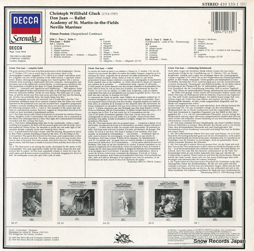 MARRINER, NEVILLE gluck; don juan-ballet 410133-1