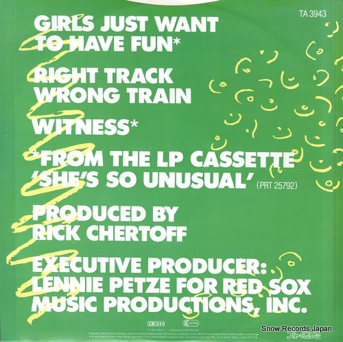 LAUPER, CYNDI girls just want to bhave fun TA3943