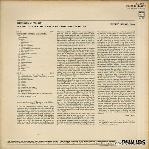 BISHOP, STEPHEN beethoven; diabelli variations SAL3676
