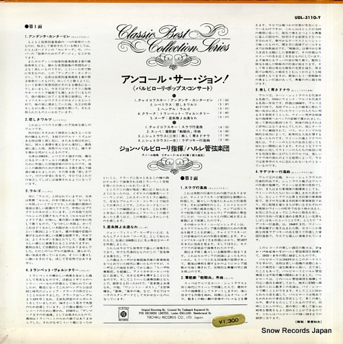 BARBIROLLI, JOHN encore, sir john! UDL-3110-Y