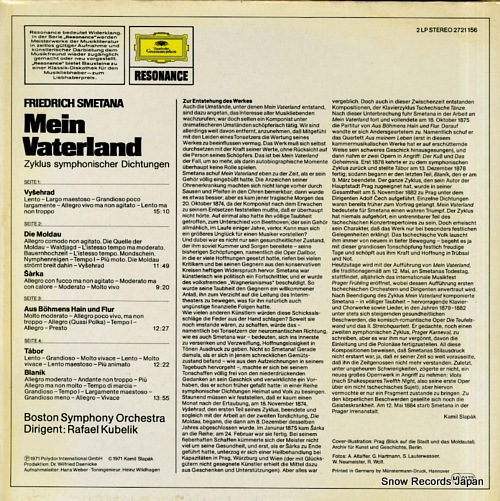 KUBELIK, RAFAEL smetana; mein vaterland 2721156