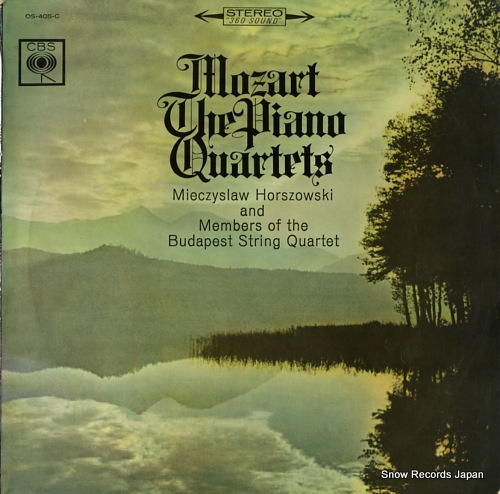 HORSZOWSKI, MIECZYSLAW mozart; quartet in g minor for piano and strings OS-405-C