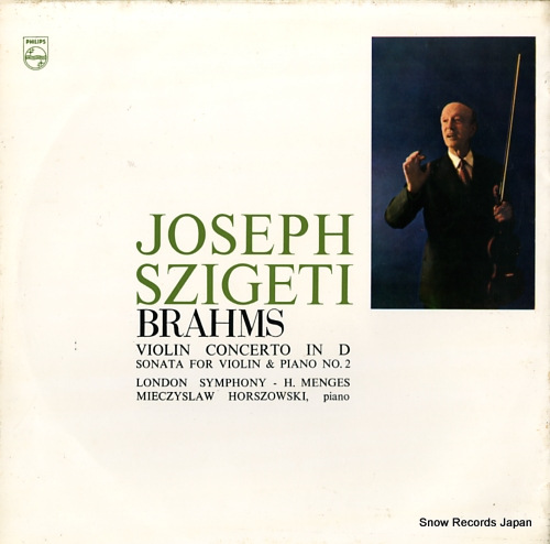 SZIGETI, JOSEPH brahms; violin concerto in d major/sonata for violin and piano SFL-7778