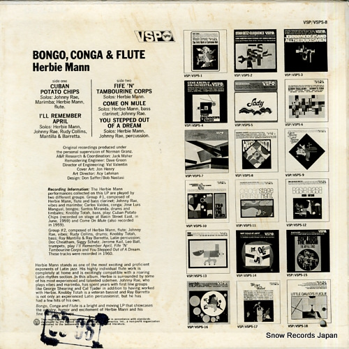 MANN, HERBIE bongo conga & flute VSP-8