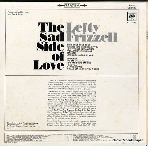 FRIZZELL, LEFTY the sad side of love CS9186