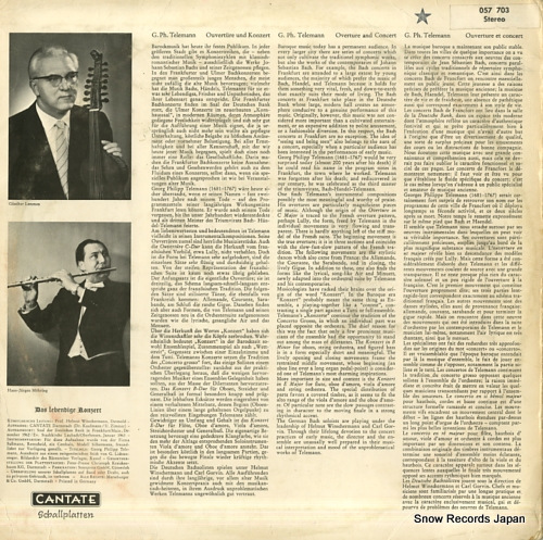 WINSCHERMANN, HELMUT telemann; ouverture c-dur/konzert b-dur/tripelkonzert e-dur 057703