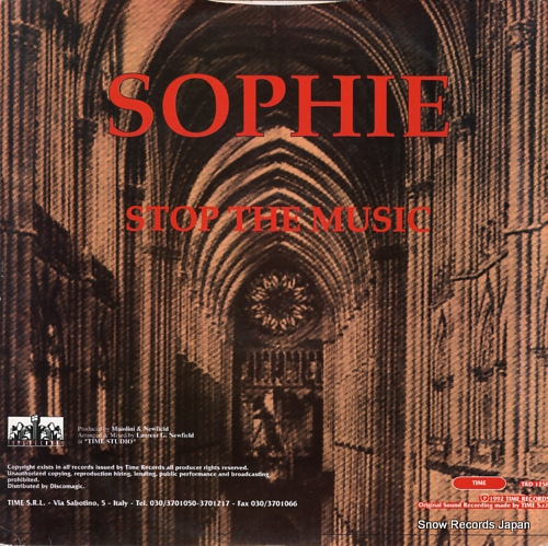 SOPHIE stop the music TRD1258