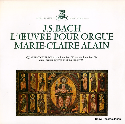 ALAIN, MARIE-CLAIRE bach; l'oeuvre pour orgue ERX-2425