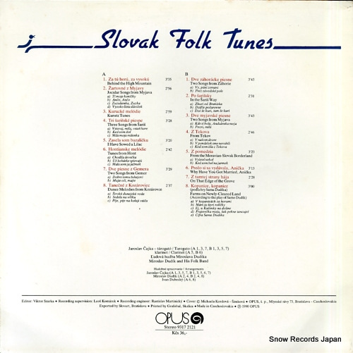 CAJKA, JAROSLAV slovak folk tunes 93172121