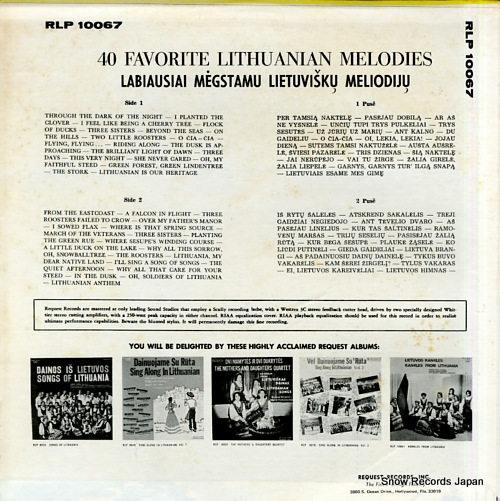 ISLEIDO BRAZIS 40 favorite lithuanian melodies RLP10067